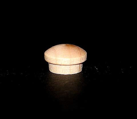 5/16" Maple Wood Mushroom Head Furniture Button